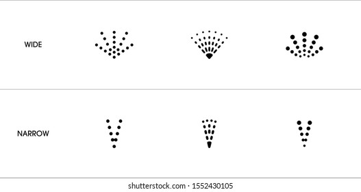 Spray vector icons. Wide and narrow.