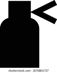 ilustración de spray Vector en un fondo transparente. Símbolos de calidad premium. Icono vector glifos para concepto y diseño gráfico.