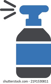 ilustración de spray Vector en un fondo transparente. Símbolos de calidad superior. Iconos vectoriales de glifos para diseño de conceptos y gráficos.