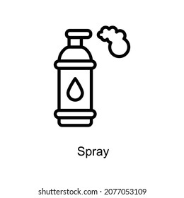 Spray vector outline icon. Illustration style EPS 10 file format