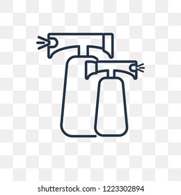 Spray vector outline icon isolated on transparent background, high quality linear Spray transparency concept can be used web and mobile