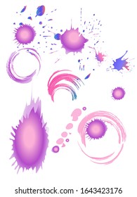 Spray vector paint, watercolor splash background,colorful paint drops texture
