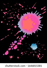 Spray vector paint, watercolor splash background,colorful paint drops texture