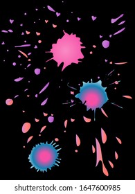 Spray vector paint, watercolor splash background,colorful paint drops texture