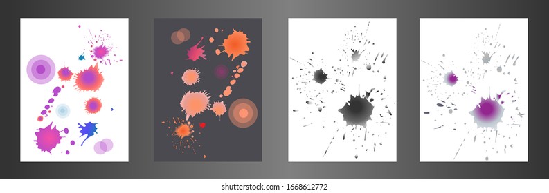 Pintura vectorial de pulverización, fondo de salpicadura de color agua, pintura colorida cae sobre textura