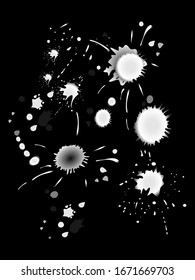 Pintura vectorial de pulverización, fondo de salpicadura de color agua, pintura colorida cae sobre textura