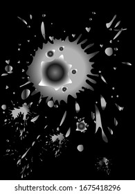 Spray-Vektorillustration, Aquarell-Splash-Hintergrund, bunter Farbton-Tropfen-Struktur