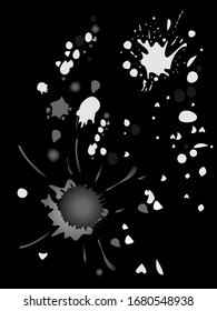Pintura vectorial de pulverización, fondo de salpicadura de color agua, pintura colorida cae sobre textura