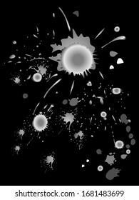 Spray vector paint, watercolor splash background, paint drops texture