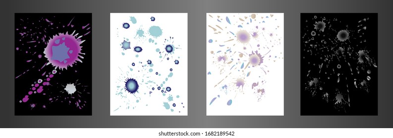 Spray vector paint, watercolor splash background, colorful paint drops texture