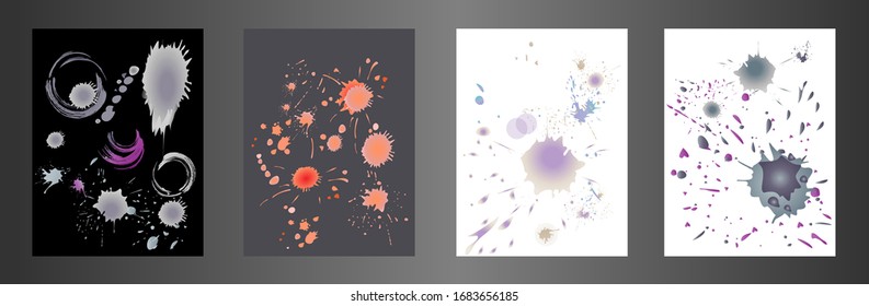 Spray vector paint, watercolor splash background, colorful paint drops texture