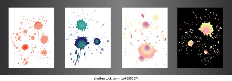 Spray-Vektorillustration, Aquarell-Splash-Hintergrund, bunter Farbton-Tropfen-Struktur
