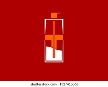 Spray Vector with T Letter inside