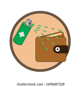 Spray wallet icon vector, Illustration Spray wallet isolated.