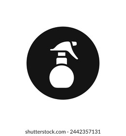 Spray water bottle vector icon. Hairdresser accessory icon.