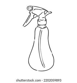 Spray Water Icon Silhouette Illustration. Gardening Vector Graphic Pictogram Symbol Clip Art. Doodle Sketch Black Sign.
