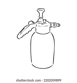 Spray Water Icon Silhouette Illustration. Gardening Vector Graphic Pictogram Symbol Clip Art. Doodle Sketch Black Sign.