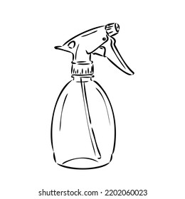 Spray Water Icon Silhouette Illustration. Gardening Vector Graphic Pictogram Symbol Clip Art. Doodle Sketch Black Sign.