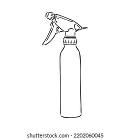 Spray Water Icon Silhouette Illustration. Gardening Vector Graphic Pictogram Symbol Clip Art. Doodle Sketch Black Sign.