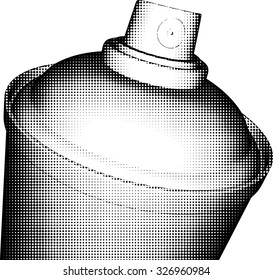 spraycan halftone shading in black and white
