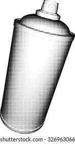 spraycan halftone shading in black and white