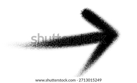 Sprayed Arrow. Graffiti Arrow Tag. Street Art Follow Tag Symbol. Vector Illustration.
