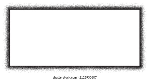 Sprayed black border frame .Graffiti art design . Noise dispersion logo . Spray effect .Grunge texture . Distressed element .vector 