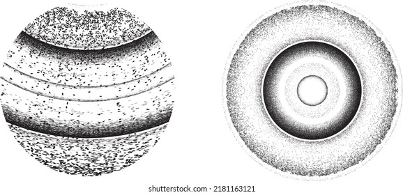 Sprayed black circle form .Graffiti art design . Noise dispersion circle . Spray effect .Grunge texture . Distressed element .vector 
