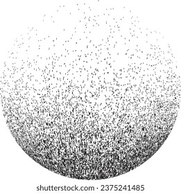 Sprayed black circle form .Graffiti art design . Noise dispersion circle . Spray effect .Grunge texture . Distressed element .vector 