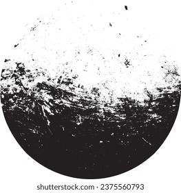 Sprayed black circle form .Graffiti art design . Noise dispersion circle . Spray effect .Grunge texture . Distressed element .vector 
