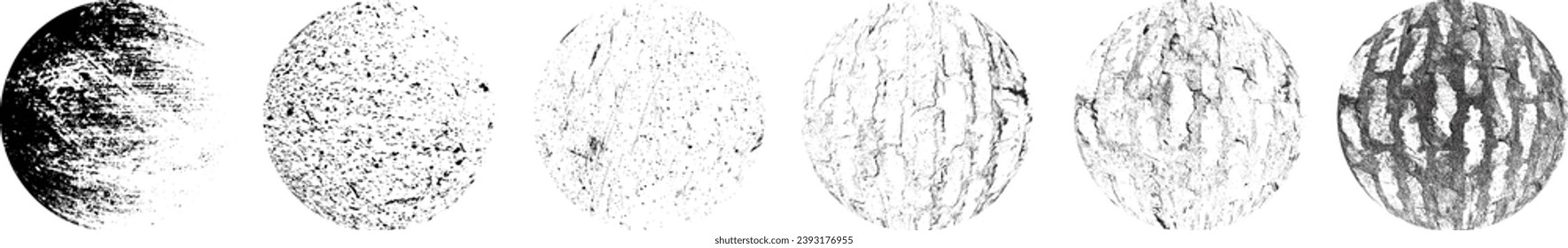 Sprayed black circle set.Graffiti art design . Noise dispersion circle . Spray effect .Grunge texture . Distressed element .vector 
