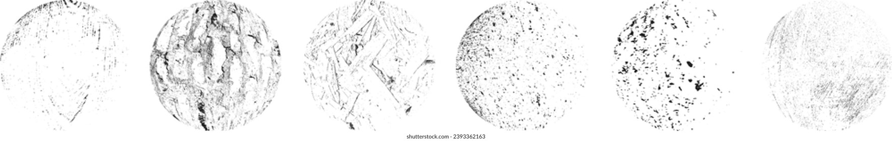 Sprayed black circle set.Graffiti art design . Noise dispersion circle . Spray effect .Grunge texture . Distressed element .vector 