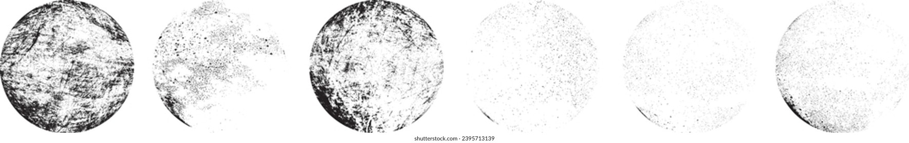 Sprayed black circle set.Graffiti art design . Noise dispersion circle . Spray effect .Grunge texture . Distressed element .vector 