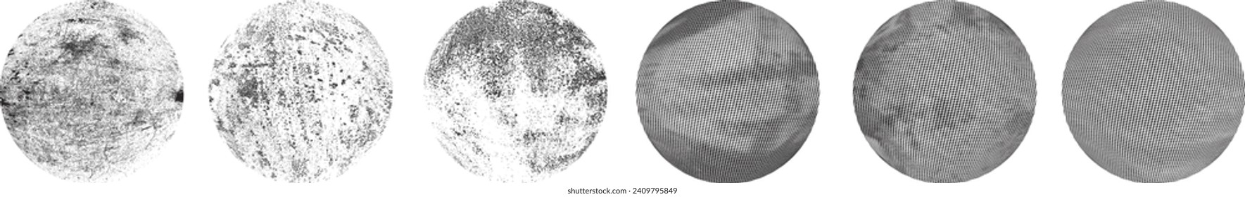 Sprayed black circle set.Graffiti art design . Noise dispersion circle . Spray effect .Grunge texture . Distressed element .vector
