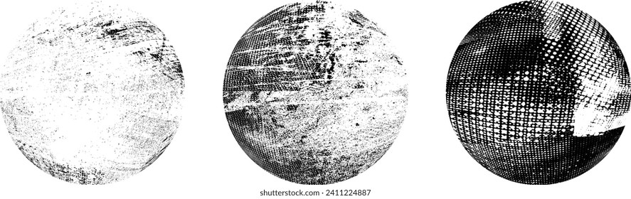 Sprayed black circle set.Graffiti art design . Noise dispersion circle . Spray effect .Grunge texture . Distressed element .vector