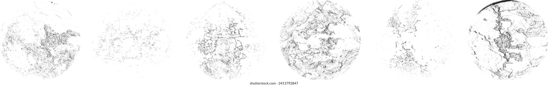 Sprayed black circle set.Graffiti art design . Noise dispersion circle . Spray effect .Grunge texture . Distressed element .vector