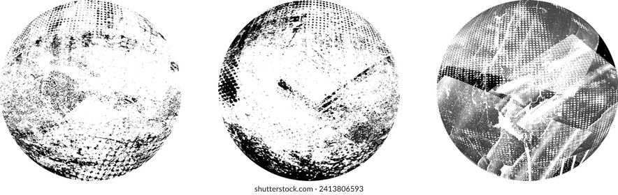 Sprayed black circle set.Graffiti art design . Noise dispersion circle . Spray effect .Grunge texture . Distressed element .vector