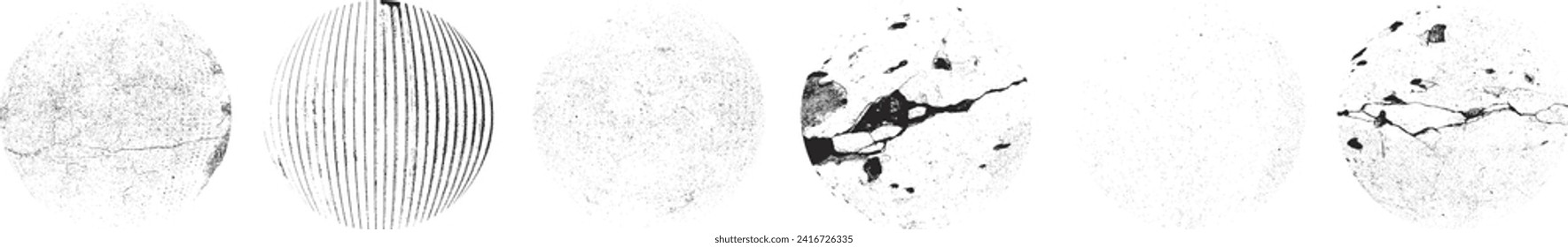 Sprayed black circle set.Graffiti art design . Noise dispersion circle . Spray effect .Grunge texture . Distressed element .vector