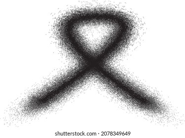 Spray Black Line .Graffiti art design . Logo zur Rauschdispersion. Spritzeffekt .Grunge Textur . Distressives Element .Vektor