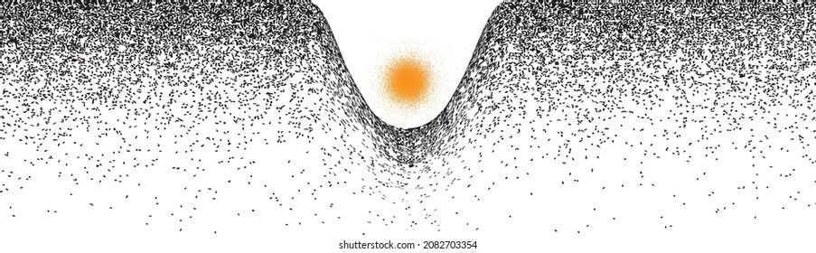 Sprayed black line .Graffiti art design . Noise dispersion logo . Spray effect .Grunge texture . Distressed element .vector 