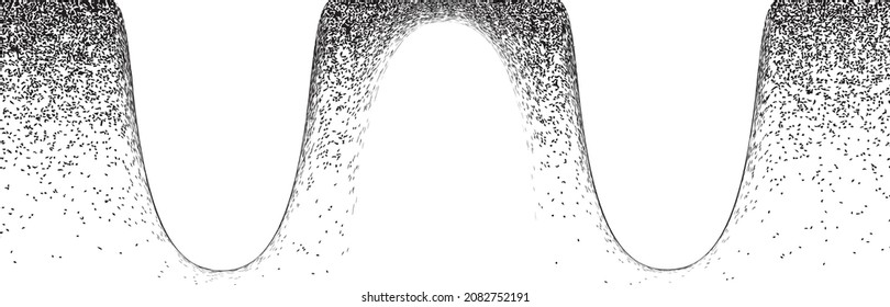 Sprayed black line .Graffiti art design . Noise dispersion logo . Spray effect .Grunge texture . Distressed element .vector 