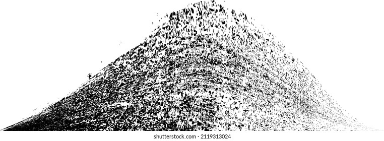 Sprayed black line .Graffiti art design . Noise dispersion logo . Spray effect .Grunge, grainy, gritty texture . Distressed element .vector 