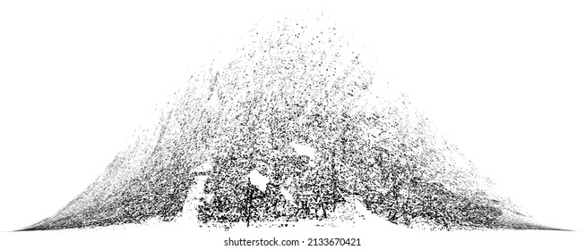 Sprayed black line .Graffiti art design . Noise dispersion logo . Spray effect .Grunge, grainy, gritty texture . Distressed element .vector 