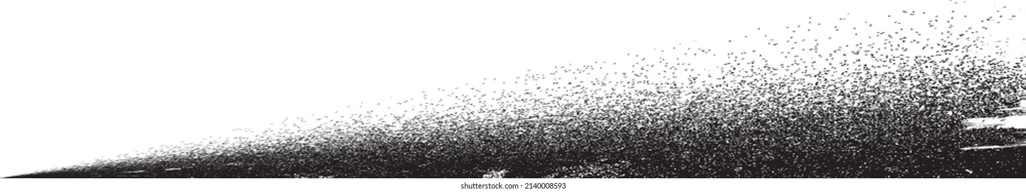 Sprayed black line .Graffiti art design . Noise dispersion logo . Spray effect .Grunge, grainy, gritty texture . Distressed element .vector 