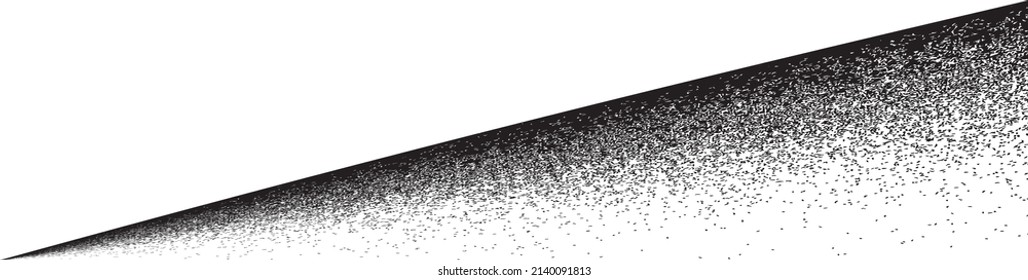 Sprayed black line .Graffiti art design . Noise dispersion logo . Spray effect .Grunge, grainy, gritty texture . Distressed element .vector 