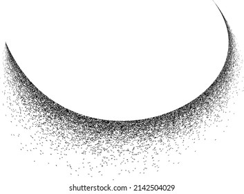 Sprayed black line .Graffiti art design . Noise dispersion logo . Spray effect .Grunge, grainy, gritty texture . Distressed element .vector 