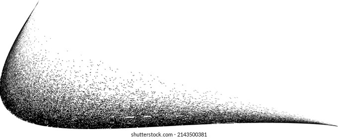 Sprayed black line .Graffiti art design . Noise dispersion logo . Spray effect .Grunge, grainy, gritty texture . Distressed element .vector 