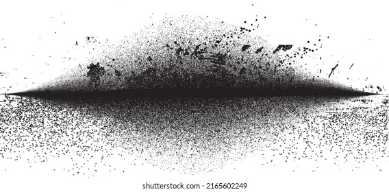 Sprayed black line .Graffiti art design . Noise dispersion logo . Spray effect .Grunge, grainy, gritty texture . Distressed element .vector 