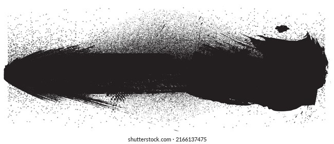 Sprayed black line .Graffiti art design . Noise dispersion logo . Spray effect .Grunge, grainy, gritty texture . Distressed element .vector 