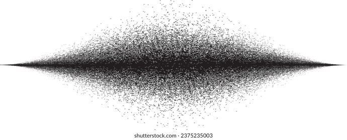 Sprayed black line .Graffiti art design . Noise dispersion logo . Spray effect .Grunge, grainy, gritty texture . Distressed element .vector 